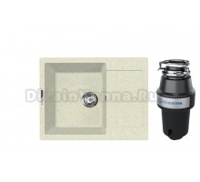 Комплект Мойка Lava L7.VNL, vanilla + Измельчитель KUCHENSTERN Muhle