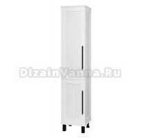 Шкаф-пенал для ванной Misty Модерн 35 L с бельевой корзиной, матовый белый