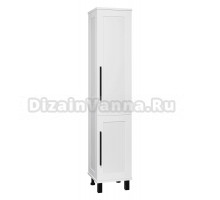 Шкаф-пенал для ванной Misty Модерн 35 R с бельевой корзиной, матовый белый