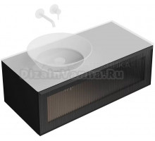 Тумба под раковину без столешницы KERAMA MARAZZI Iconico 100 подвесная, 1 ящик, черная