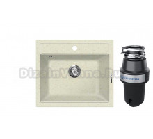 Комплект Мойка Lava Q2.VNL, vanilla + Измельчитель KUCHENSTERN Muhle