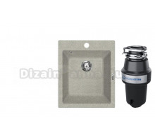 Комплект Мойка Lava Q3.SCA, scandic + Измельчитель KUCHENSTERN Muhle