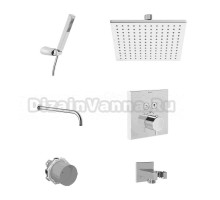 Душевой комплект VitrA Square A49309EXP С ВНУТРЕННЕЙ ЧАСТЬЮ, хром