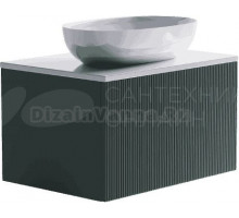 Тумба с раковиной Астра-Форм М-40 70 подвесная, 1 ящик, зеленая