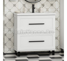 Тумба под раковину без столешницы Misty Модерн 80 напольная, матовая белая