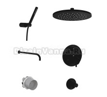 Душевой комплект VitrA Origin A49312EXP С ВНУТРЕННЕЙ ЧАСТЬЮ, матовый черный