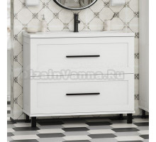 Тумба под раковину без столешницы Misty Модерн 100 напольная, матовая белая