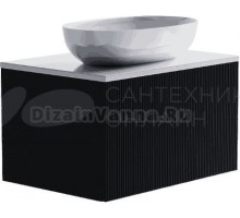 Тумба с раковиной Астра-Форм М-40 70 подвесная, 1 ящик, черная