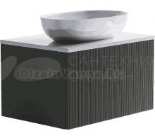 Тумба с раковиной Астра-Форм М-40 80 подвесная, 1 ящик, серая