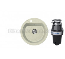 Комплект Мойка Lava R3, vanilla + Измельчитель KUCHENSTERN Muhle