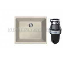 Комплект Мойка Lava U1, crema + Измельчитель KUCHENSTERN Muhle