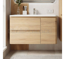 Тумба с раковиной Itana Roberto 100 подвесная, дуб мавелла голд