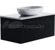 Тумба с раковиной Астра-Форм М-40 90 подвесная, 1 ящик, черная