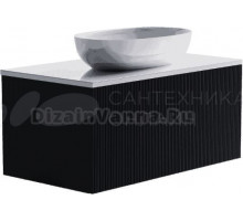 Тумба с раковиной Астра-Форм М-40 100 подвесная, 1 ящик, черная