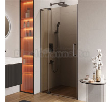 Душевая дверь в нишу Cezares Slider B 1 90/100 Br GM профиль оружейная сталь, стекло бронза