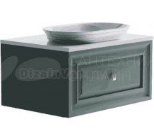 Тумба с раковиной Астра-Форм Шарм 70 подвесная, 1 ящик, зеленая