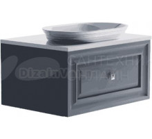 Тумба с раковиной Астра-Форм Шарм 70 подвесная, 1 ящик, серо-голубая