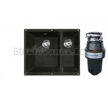 Комплект Мойка Lava U2, basalt + Измельчитель KUCHENSTERN Muhle