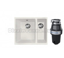 Комплект Мойка Lava U2, latte + Измельчитель KUCHENSTERN Muhle