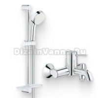 Душевой комплект Смеситель Grohe BauClassic 32865000 + Гарнитур Tempesta Cosmopolitan 26083002