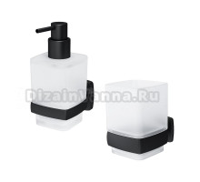 Набор Стакан AM.PM Gem A9034322 + Дозатор A9036922 черный