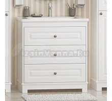 Тумба под раковину без столешницы Misty Ларго 80 напольная, матовая белая