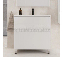 Тумба с раковиной Style Line Лима 80 см напольная LINE 80 2 ящика PLUS Белый Матовый ЭМАЛЬ