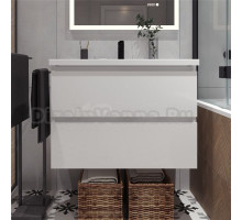 Тумба с раковиной Belux Фаворит 85 подвесная, белая глянцевая