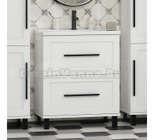 Тумба с раковиной Misty Модерн 70 напольная, матовая белая