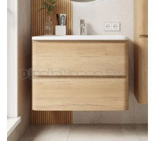 Тумба с раковиной Itana Roberto 80 подвесная, дуб мавелла голд