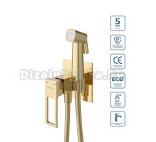 Гигиенический душ BelBagno Luce LUC-HGN-ORO со смесителем, золото