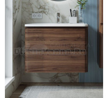 Тумба с раковиной Itana Roberto 80 подвесная, орех пекан шоколад