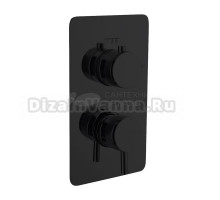 Встраиваемый смеситель для душа и ванны Boheme Cell 135-2-B С ВНУТРЕННЕЙ ЧАСТЬЮ, black