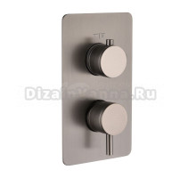 Встраиваемый смеситель для душа и ванны Boheme Cell 135-2-GM С ВНУТРЕННЕЙ ЧАСТЬЮ, gun metal