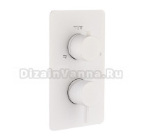 Встраиваемый смеситель для душа и ванны Boheme Cell 135-2-MW С ВНУТРЕННЕЙ ЧАСТЬЮ, matt white