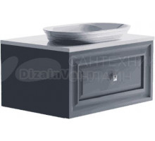 Тумба с раковиной Астра-Форм Шарм 80 подвесная, 1 ящик, серо-голубая