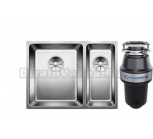 Комплект Мойка Blanco Andano 340/180-U, L + Измельчитель KUCHENSTERN Muhle