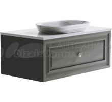 Тумба с раковиной Астра-Форм Шарм 90 подвесная, 1 ящик, серая