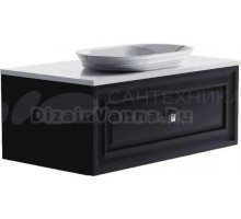 Тумба с раковиной Астра-Форм Шарм 90 подвесная, 1 ящик, черная