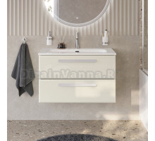 Тумба под раковину без столешницы Cezares Eco Cer-N 80 брашированная альпака, ручки сатин