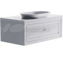 Тумба с раковиной Астра-Форм Шарм 90 подвесная, 1 ящик, белая