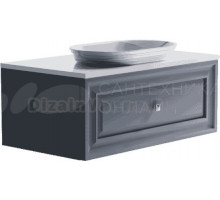 Тумба с раковиной Астра-Форм Шарм 100 подвесная, 1 ящик, серо-голубая