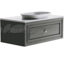 Тумба с раковиной Астра-Форм Шарм 100 подвесная, 1 ящик, серая