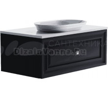 Тумба с раковиной Астра-Форм Шарм 100 подвесная, 1 ящик, черная