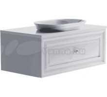 Тумба с раковиной Астра-Форм Шарм 100 подвесная, 1 ящик, белая