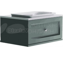 Тумба с раковиной Астра-Форм Классик 70 подвесная, 1 ящик, зеленая