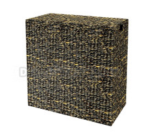 Корзина для белья Wasserkraft Fulda WB-520-L напольная, коричневая, прямоугольная, водный гиацинт, текстиль