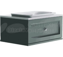 Тумба с раковиной Астра-Форм Классик 80 подвесная, 1 ящик, зеленая