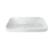 Накладная раковина Sanita luxe Infinity 61 белая, прямоугольная