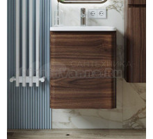 Тумба с раковиной Itana Roberto 50 подвесная, орех пекан шоколад